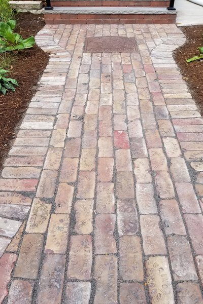 Recycled Paver Walkway